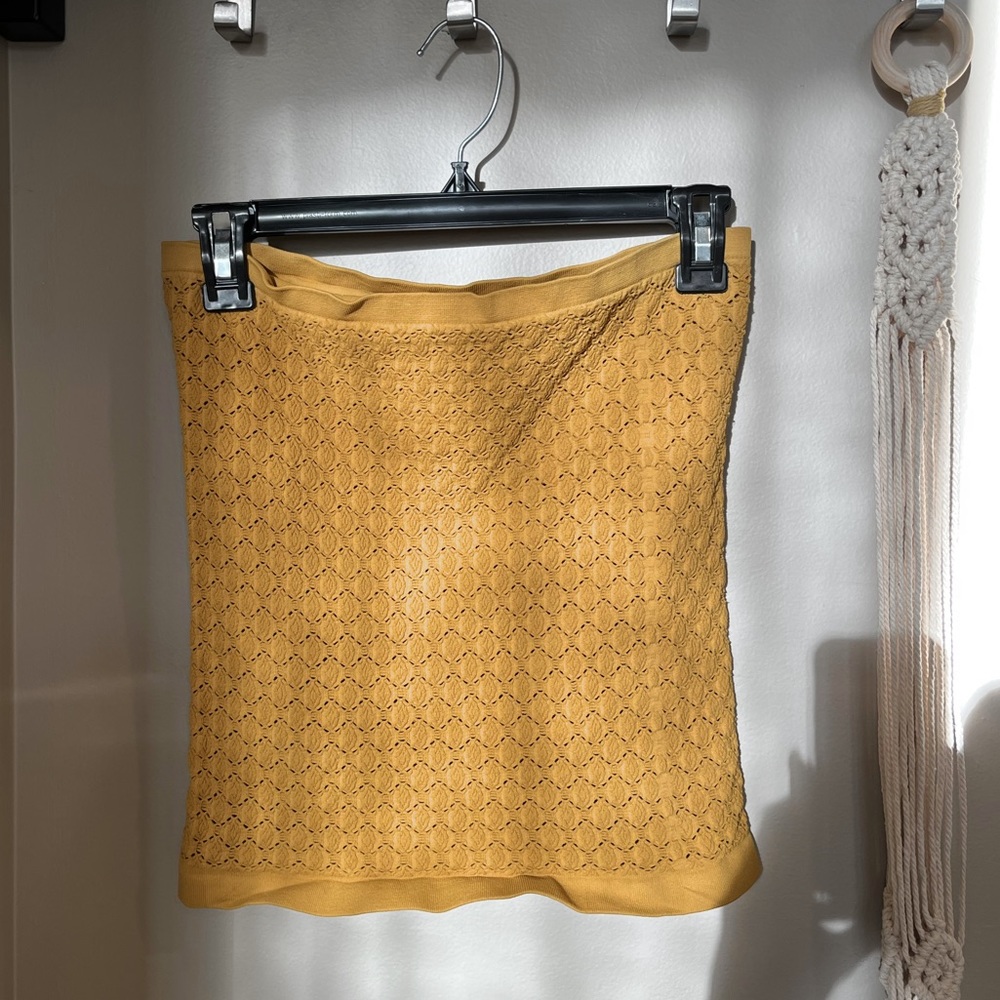 Strapless Free People top - yellow